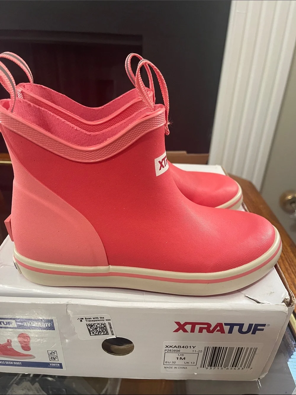 XTRATUF Kids' Coral Pink Rain & Snow Boots